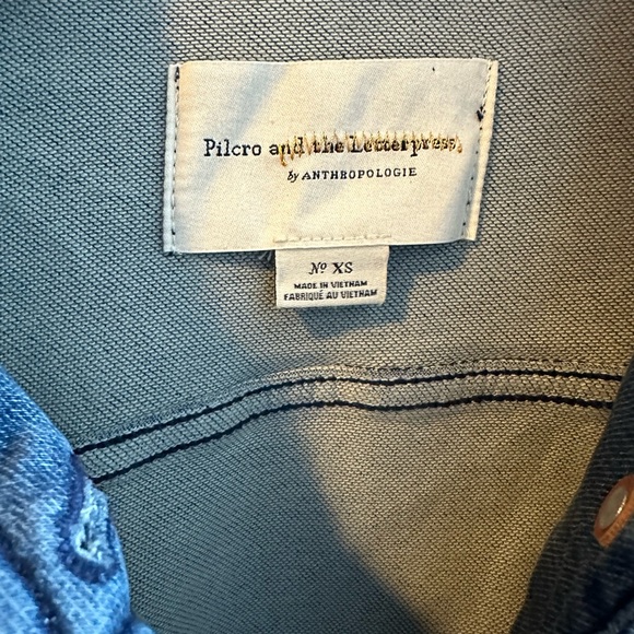 Anthropologie Pilcro and The Letterpress Blue Jean Denim Jacket Size XS - Picture 6 of 9